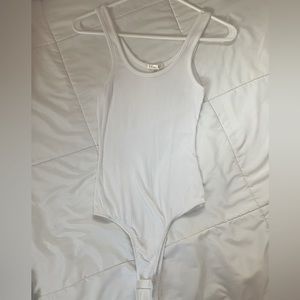 Ribbed Scoop Neck Bodysuit